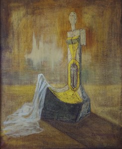 1.Crepusculul excelentei sale, ulei pe panza, 1971, 101x120cm, col Fam. Felea